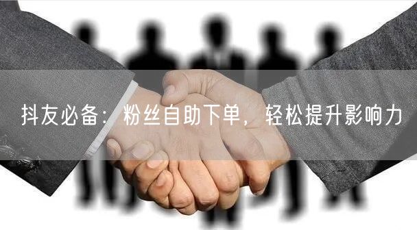 抖友必备：粉丝自助下单，轻松提升影响力