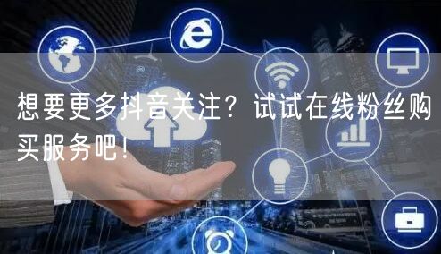 想要更多抖音关注？试试在线粉丝购买服务吧！
