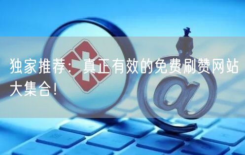 独家推荐：真正有效的免费刷赞网站大集合！